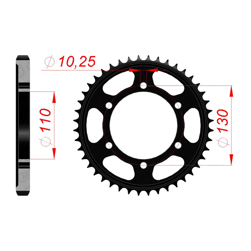 REAR SPROCKET 530P 43T