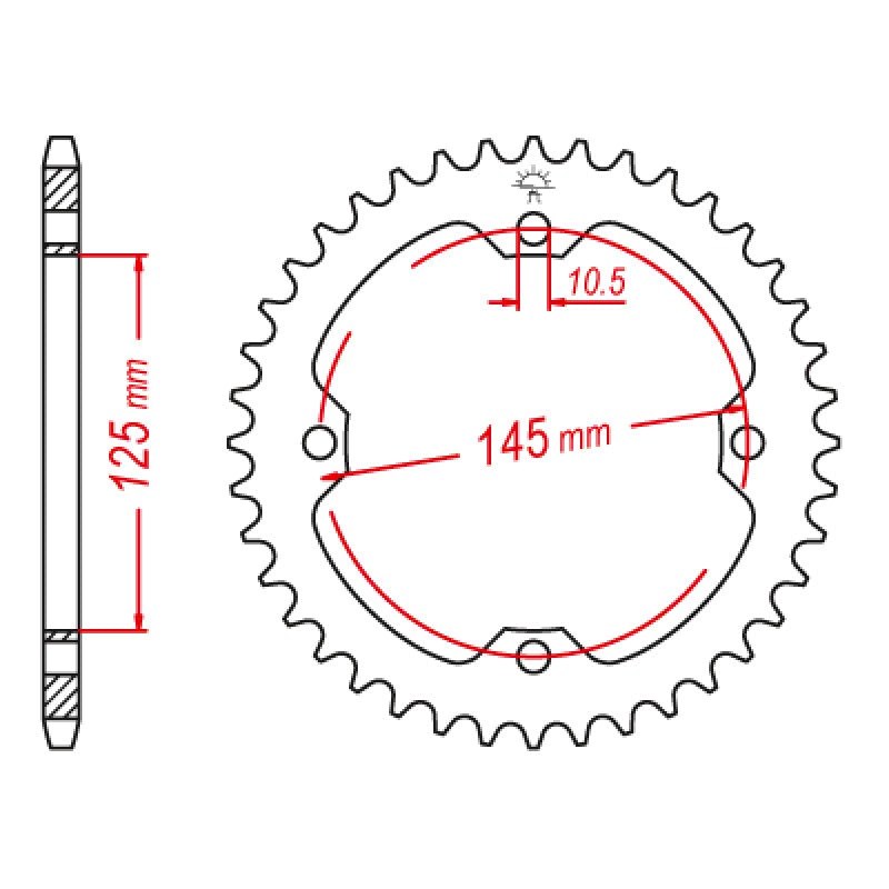 REAR SPROCKET 520P 38T
