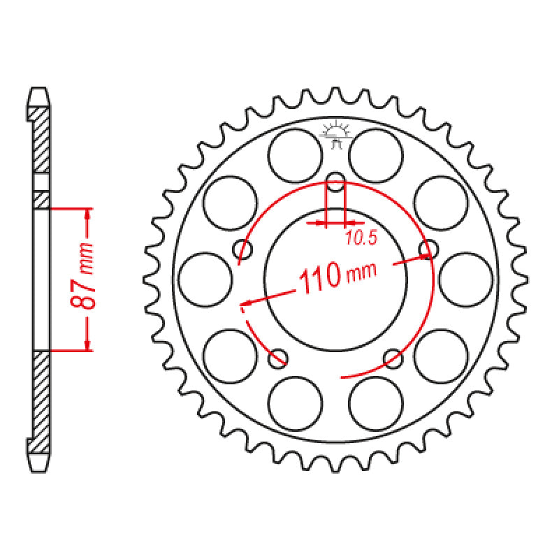 REAR SPROCKET 525P 48T