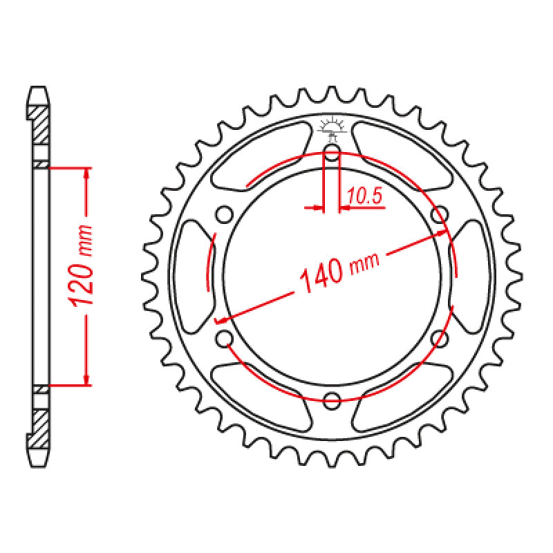 REAR SPROCKET 530P 48T