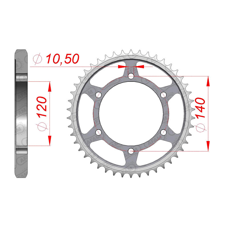 REAR SPROCKET 530P 40T