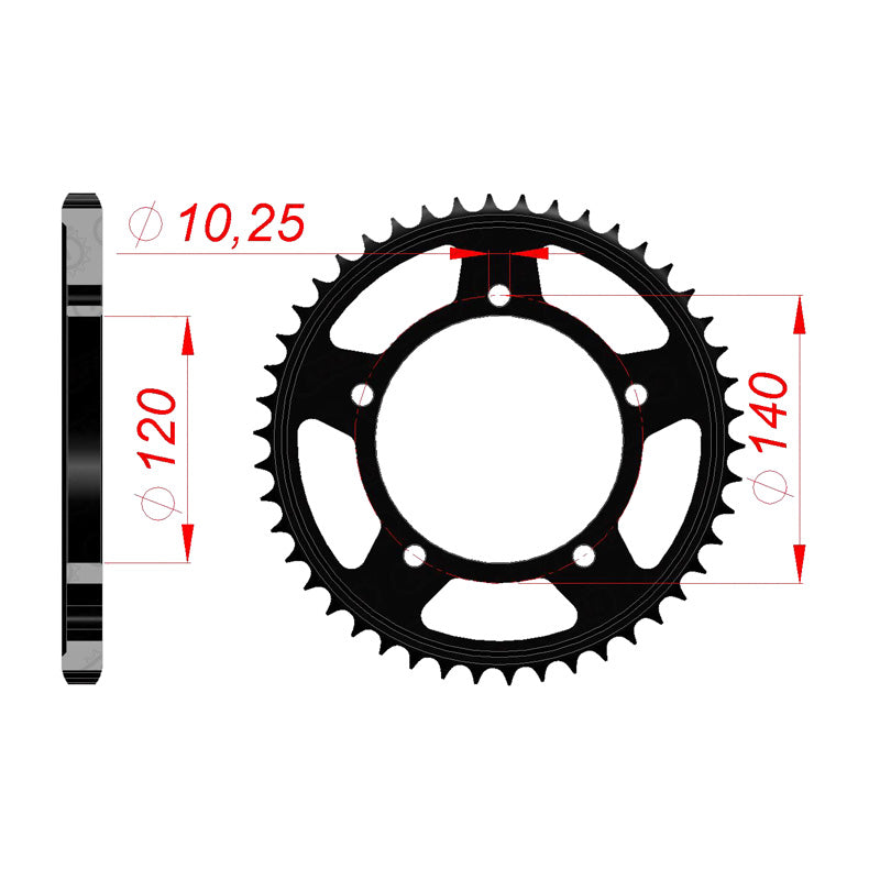 REAR SPROCKET 525P 43T