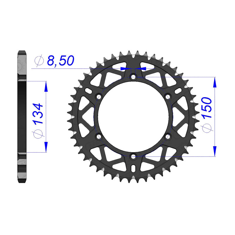 REAR SPROCKET 520P 52T
