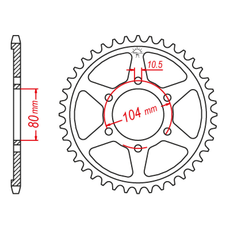 REAR SPROCKET 530P 41T