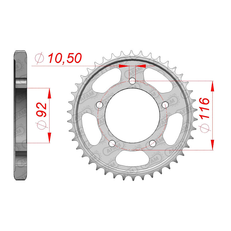 REAR SPROCKET 530P 41T
