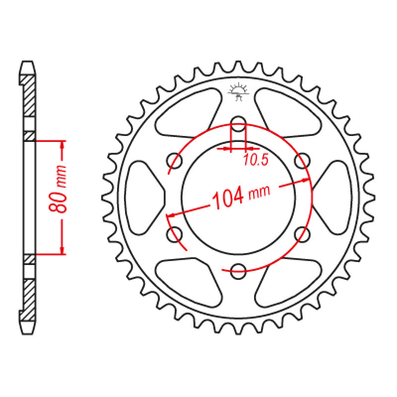 REAR SPROCKET 525P 42T