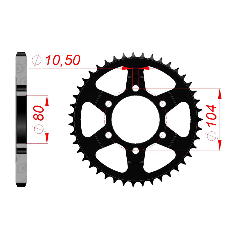 REAR SPROCKET 525P 42T