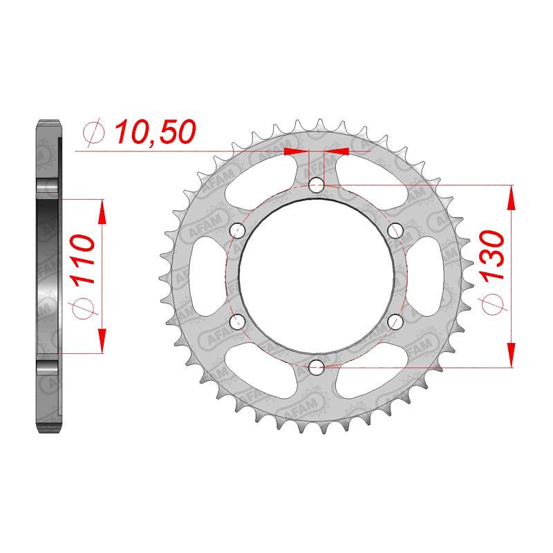 REAR SPROCKET 525P 43T