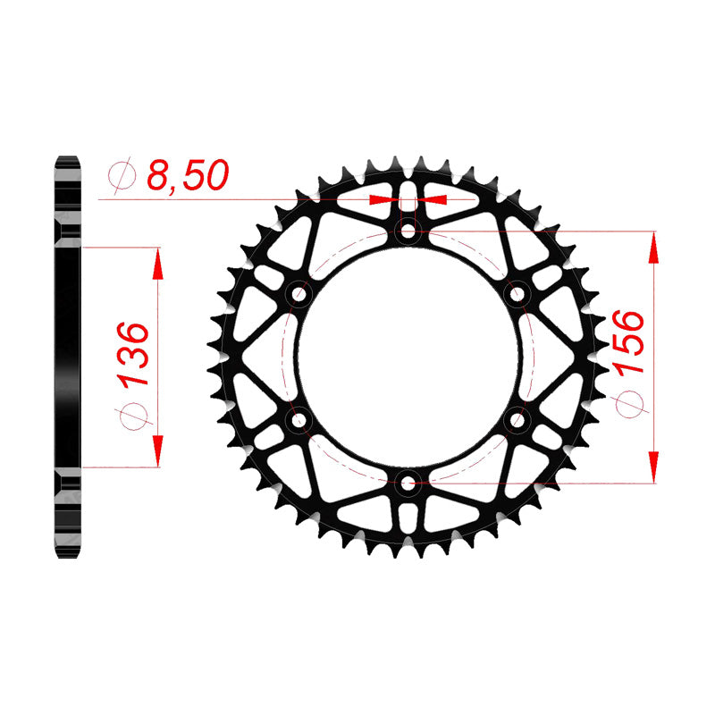 REAR SPROCKET 520P 49T