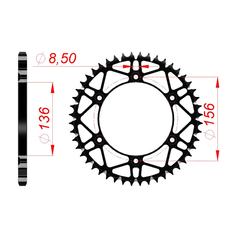 REAR SPROCKET 520P 50T
