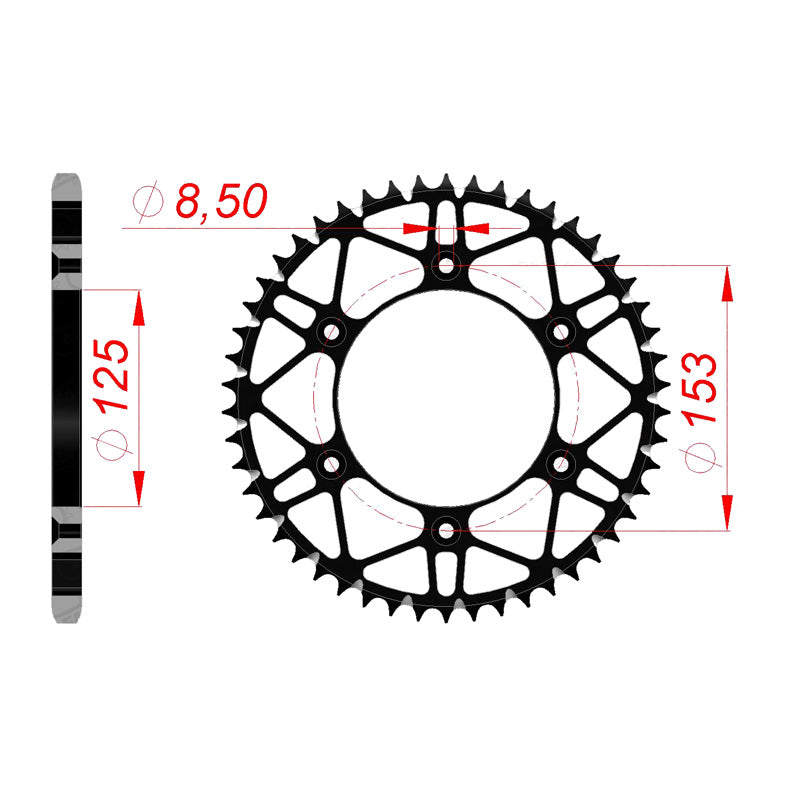 REAR SPROCKET 520P 52T