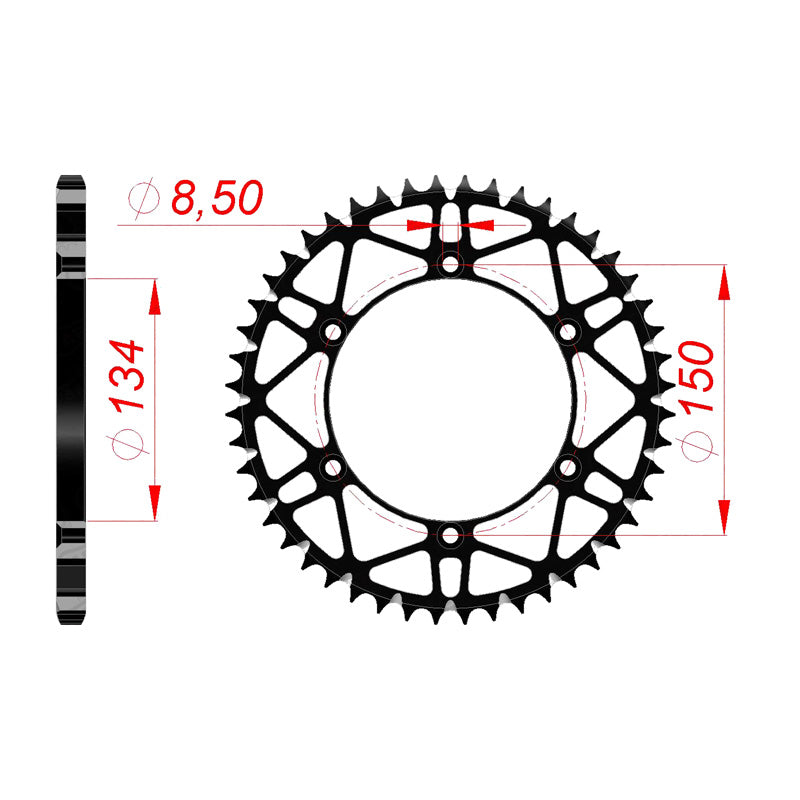 REAR SPROCKET 520P 51T