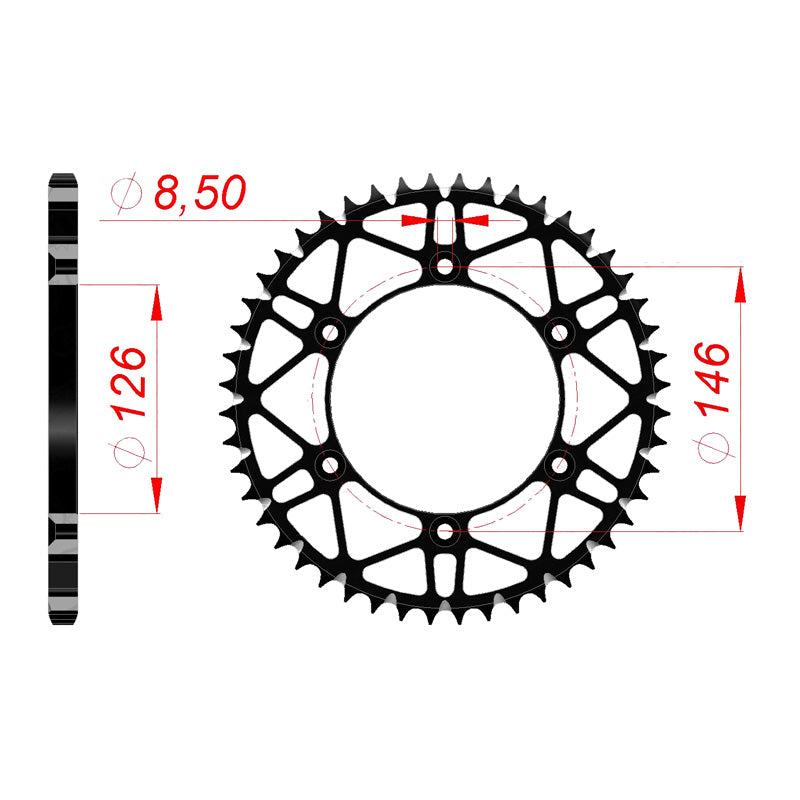 AFAM SPROCKET SLK SUZUKI (EX: RMZ 250 04-06) 51T