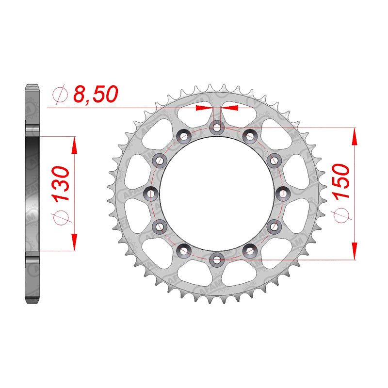 SPR.RR.YA 49T YZ125/250/250F/400/426/450F 99-12