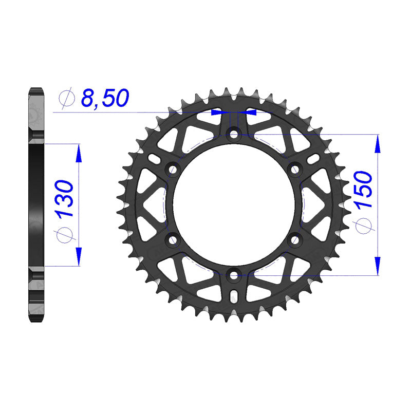 REAR SPROCKET 520P 50T