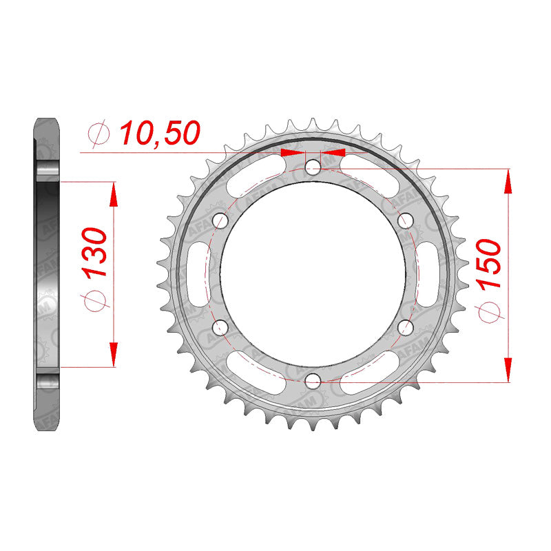 REAR SPROCKET 525P 42T
