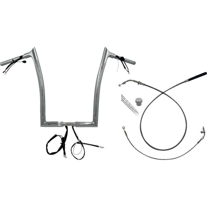 1-1/4" EZ Install Pointed Top Handlebar - 16" - CHR