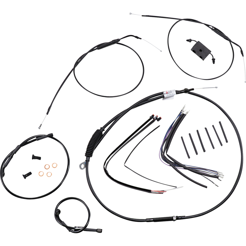 Handlebar Cable&Brake Line Kit -Extnd - Sportrs 12" ApeHangr