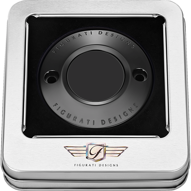 TIMING COVER PLAIN BLACK, 2-HOLE