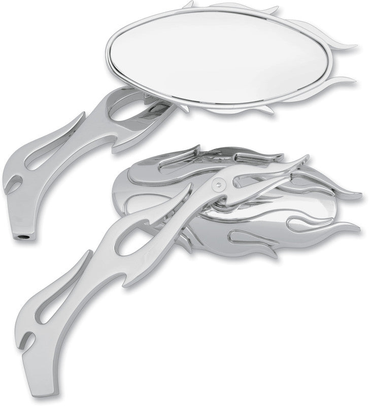 FLAME OVAL MIRROR CHROME (PR)