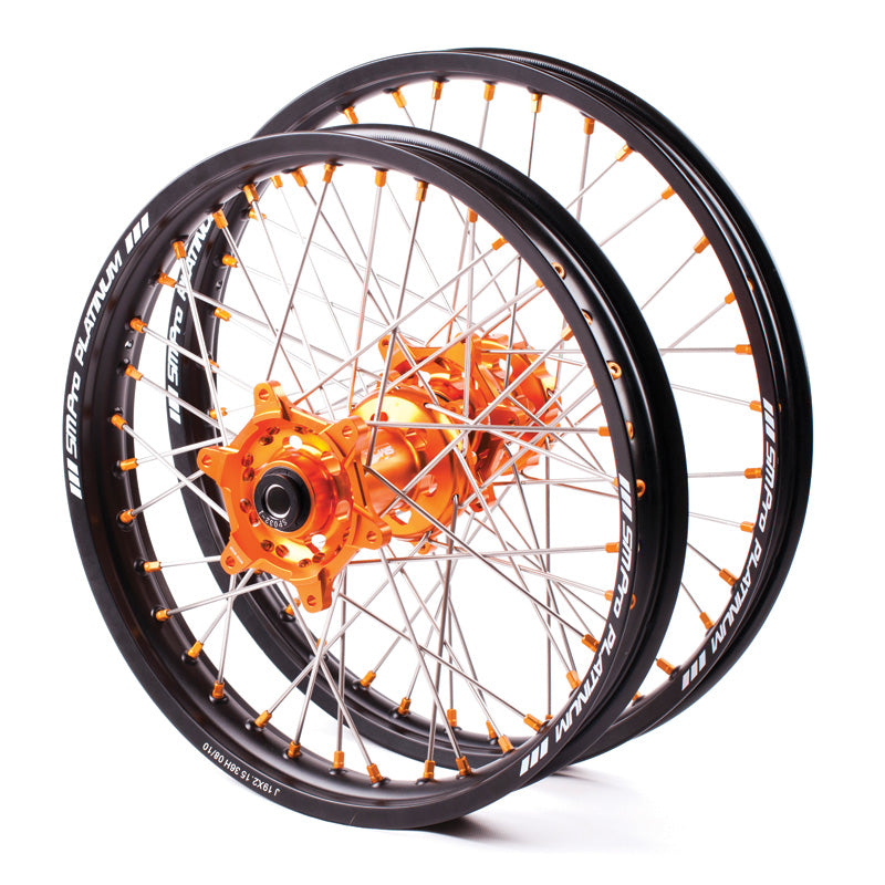 REAR COMPLETE MX WHEEL ORANGE/MATTE BLACK/ORANGE  KTM - (18 X 2.15)