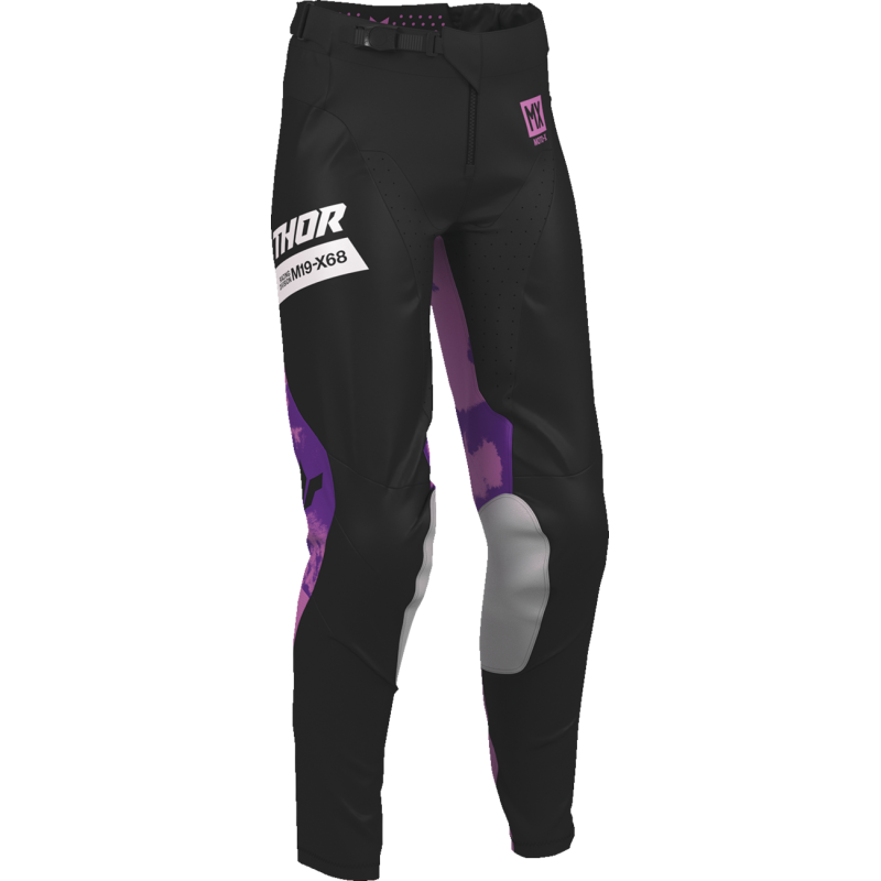 LAUNCHMODE BLEACH WMN PANT BLK/ORCH 7/8