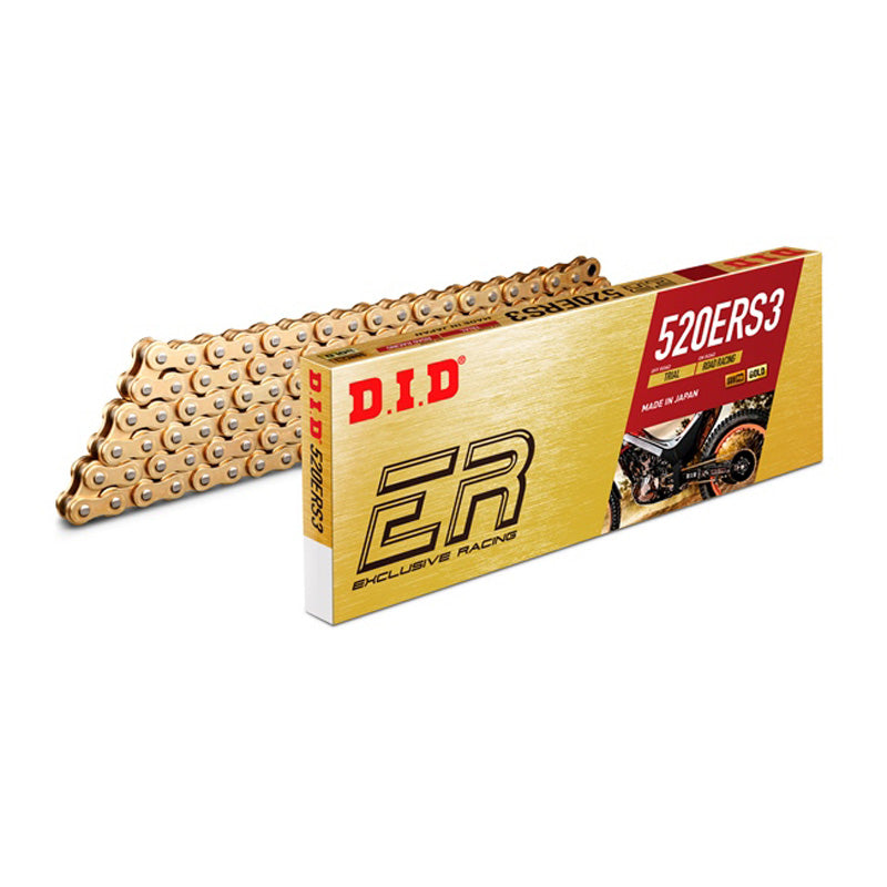 DID 520ERS3-110L GOLD & GOLD CHAIN W/CLIP LINK