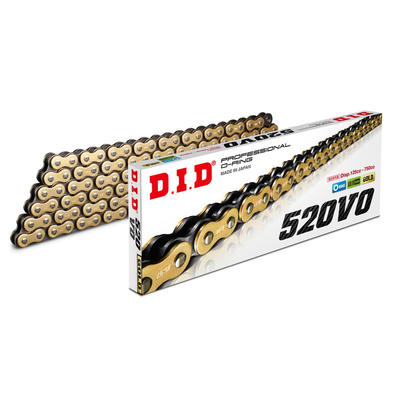 520VO-110L GOLD & BLACK CHAIN W/PRESS-FIT LINK
