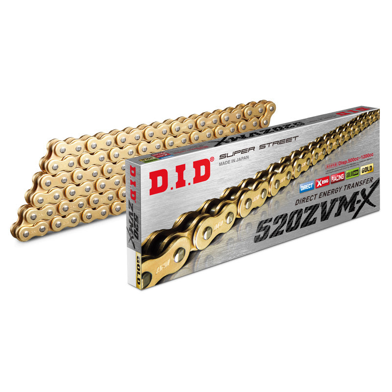 520ZVMX-110L GOLD & GOLD CHAIN W/RIVET LINK
