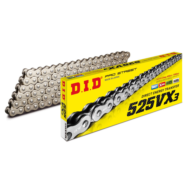 525VX3-126L  SILVER CHAIN W/RIVET LINK
