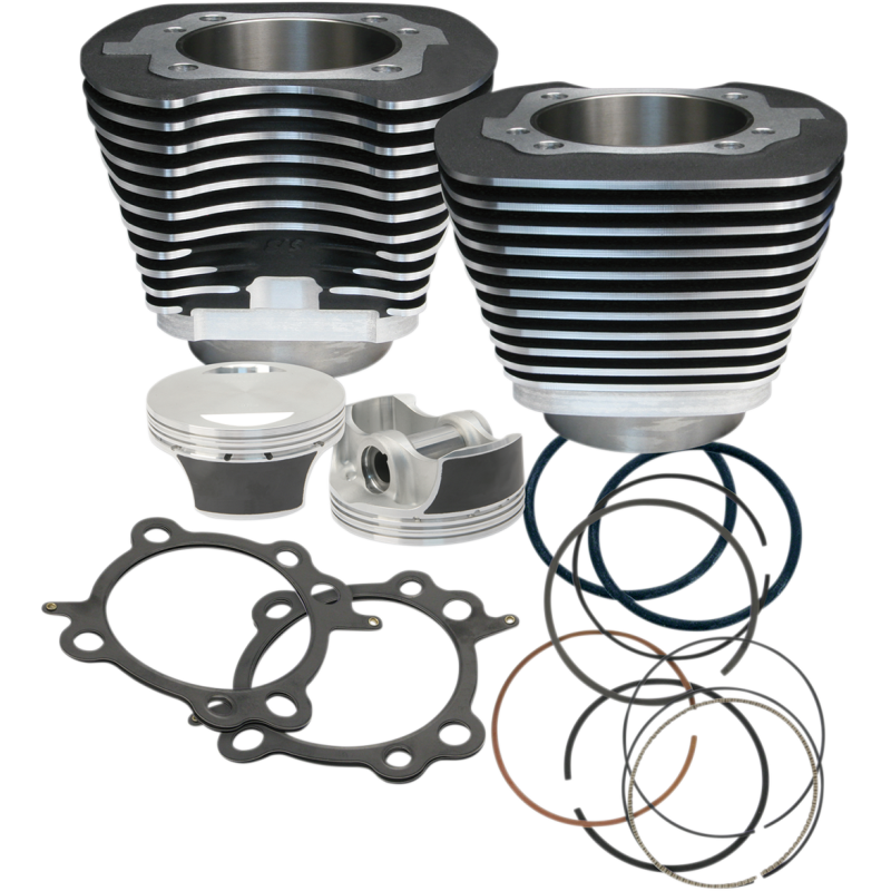 07-17 106" B/BORE CYLS BLACK W/PISTONS