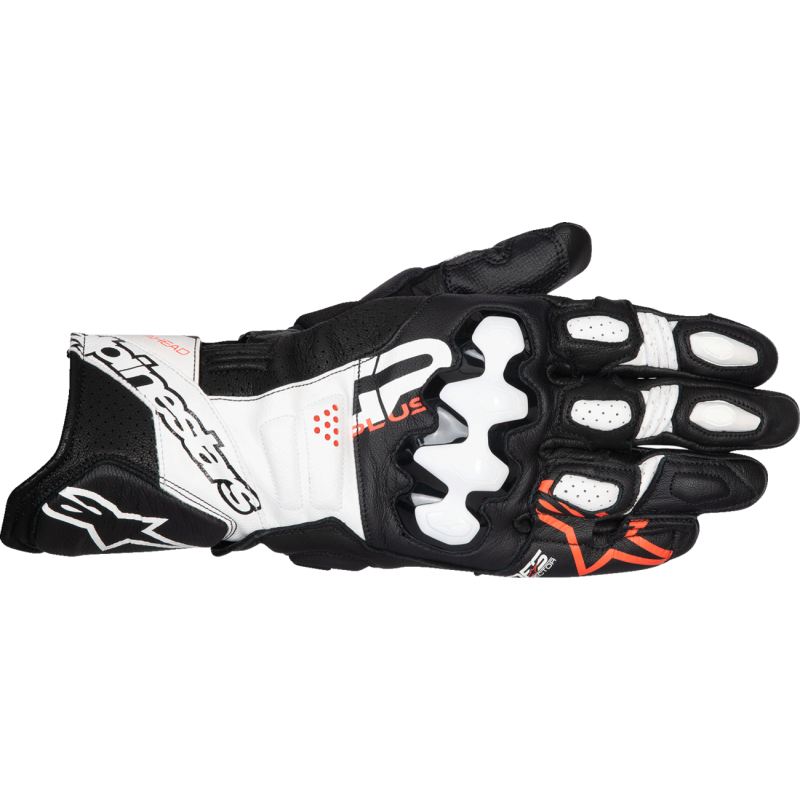 GLOVE GP+ R V3 LTHR BK/WT/RD M