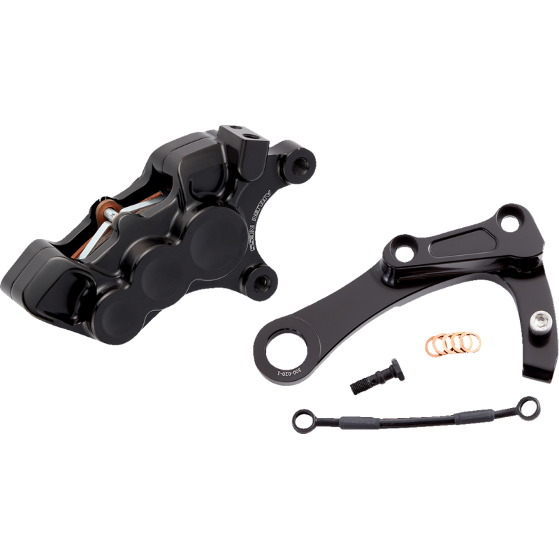 CALIPER REAR 6 PIST0N ALL BLACK M8 SOFTAIL