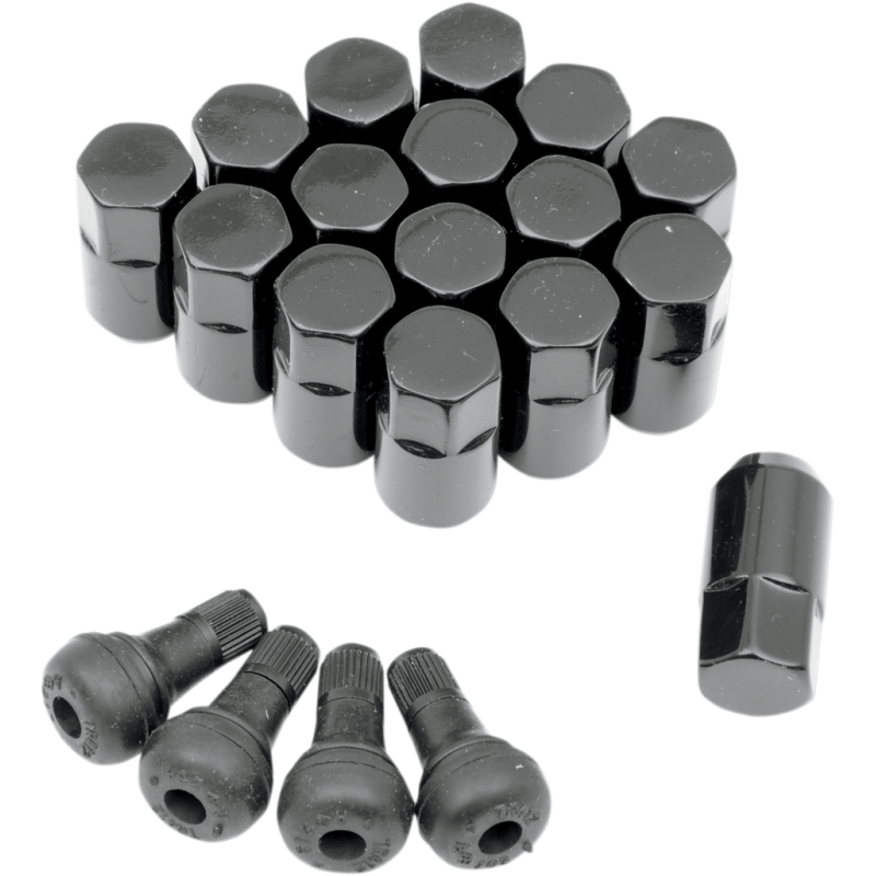 3/8" X 24 BLACK LUG NUT (16) + 4 V/S