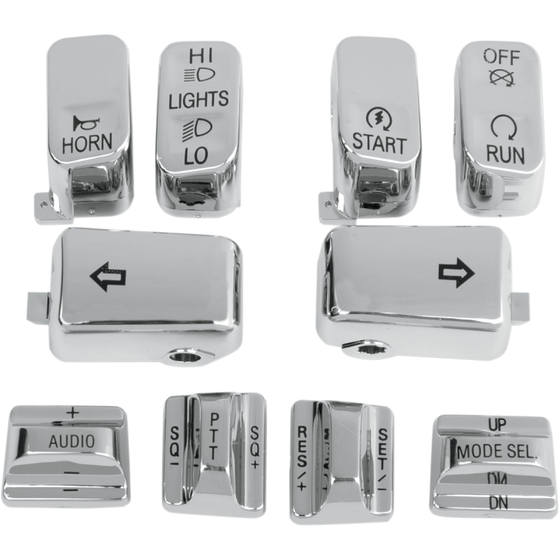 96-13 TOURING 10PCS H/BAR SWITCH CAP KIT