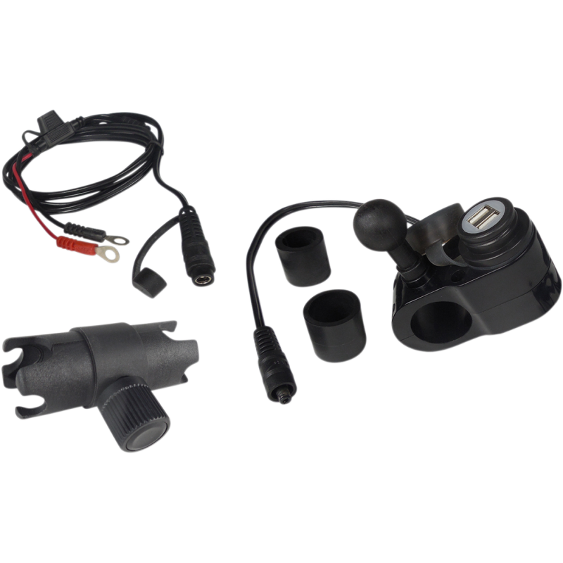 CHARGER DUAL-USB 1"BM BLK