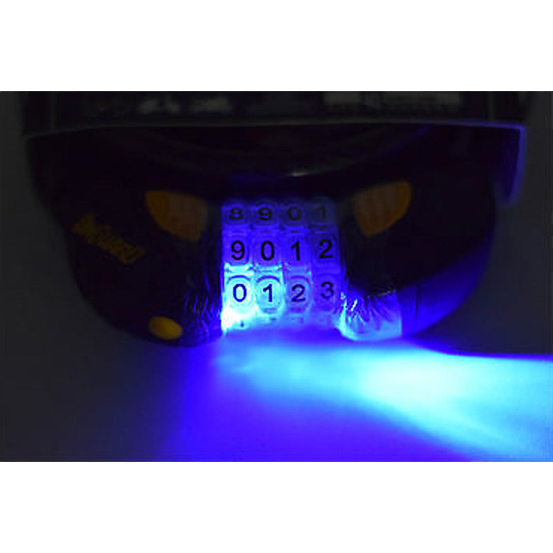 COIL CABLE LOCKS DOBERMAN 185MMX12MM (W/LED LIGHT