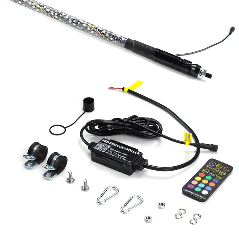 DOUBLE SIDED LED WHIP 3' WITH REMOTE