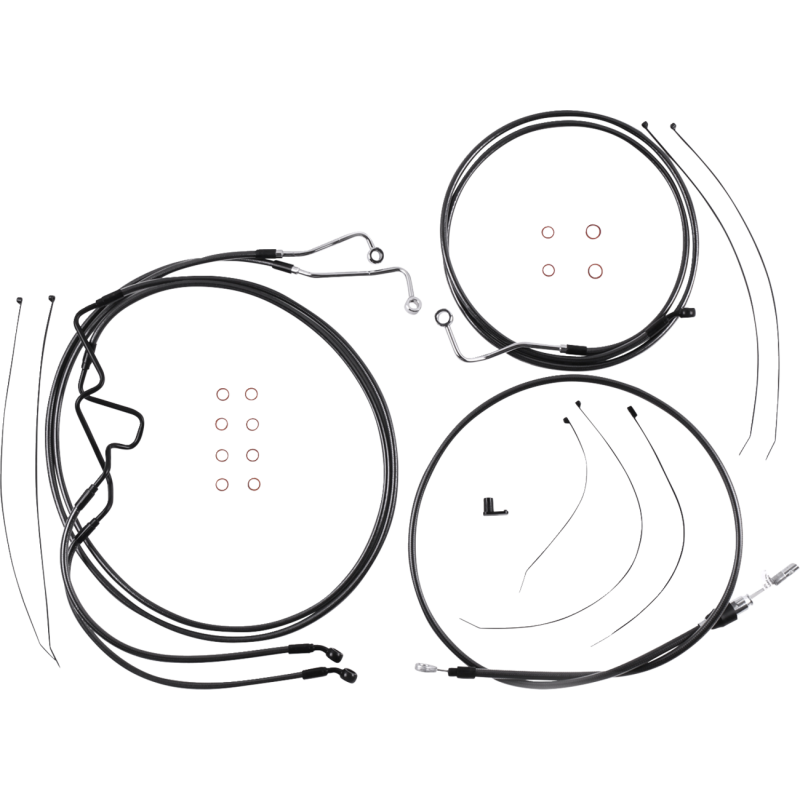 Black Pearl  Handlebar Installation Kit - 6" -21-22 FLHR