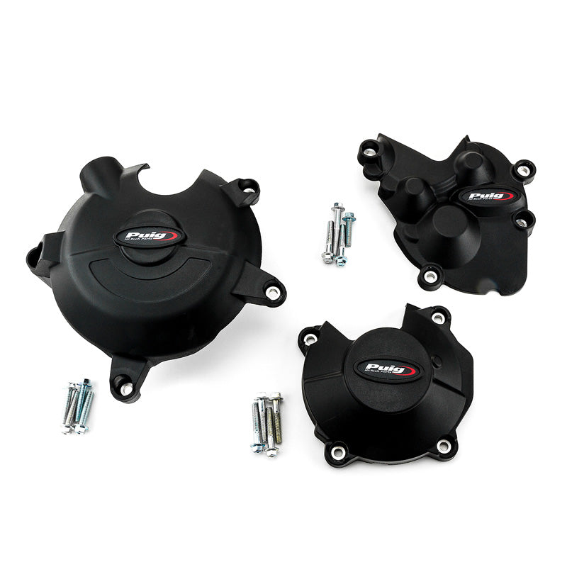 %KIT 3 CAPS ENGINE COVER (KAWASAKI) ZX-6R 09-16 BL