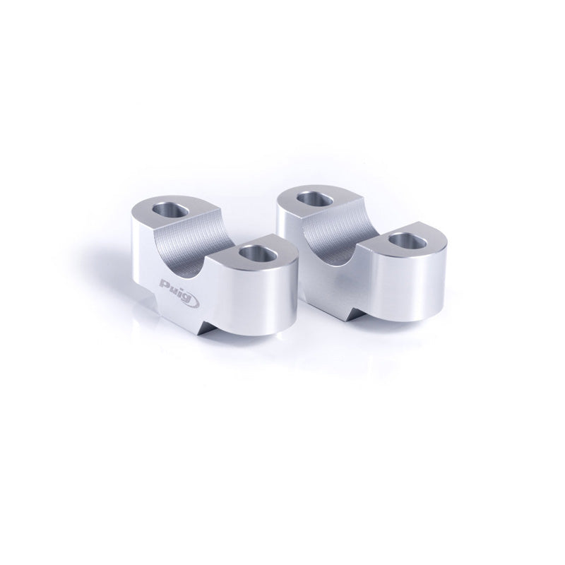 29MM HANDLEBAR RISERS, 30MM HIGH, SILVER
