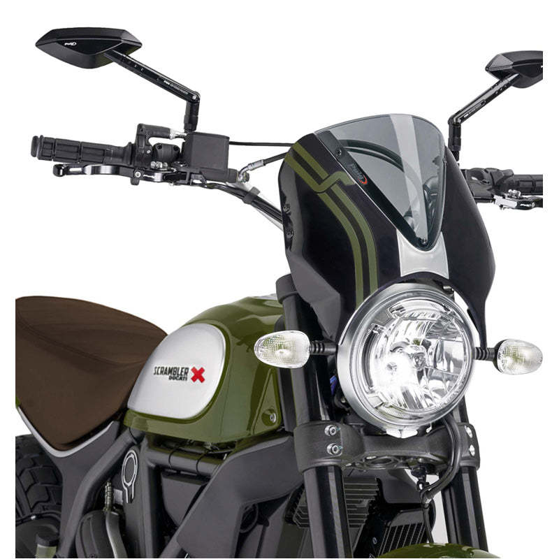 WINDSHIELD RETROVISION (DUCATI) BLACK/SMOKE