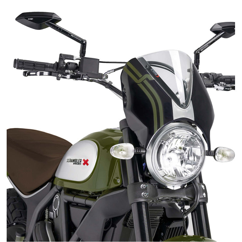 WINDSHIELD RETROVISION (DUCATI) BLACK/CLEAR