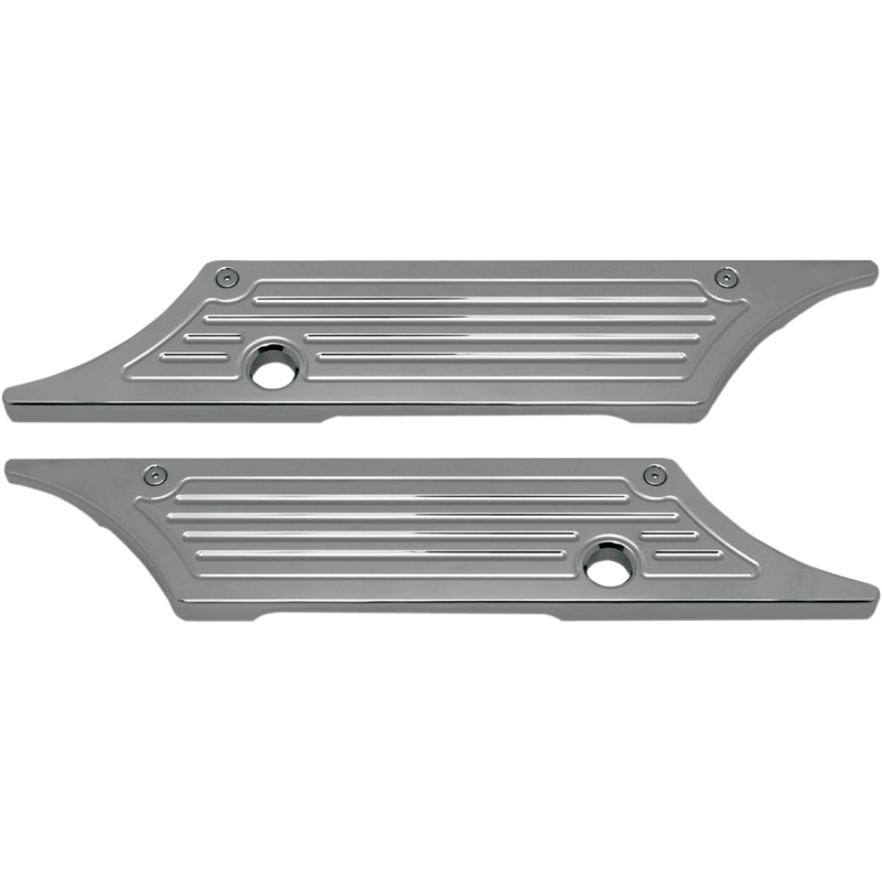 SADDLE BAG LATCH CVRS B/MILL CHROME