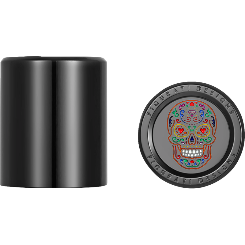 ND MAG DOCKING COVERS BLACK WITH SUGAR SKULL-27.2X32MM