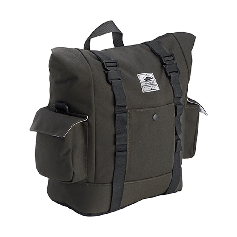 RB100RS RAMBLER 14L DARK GREEN ECO SADDLEBAGS