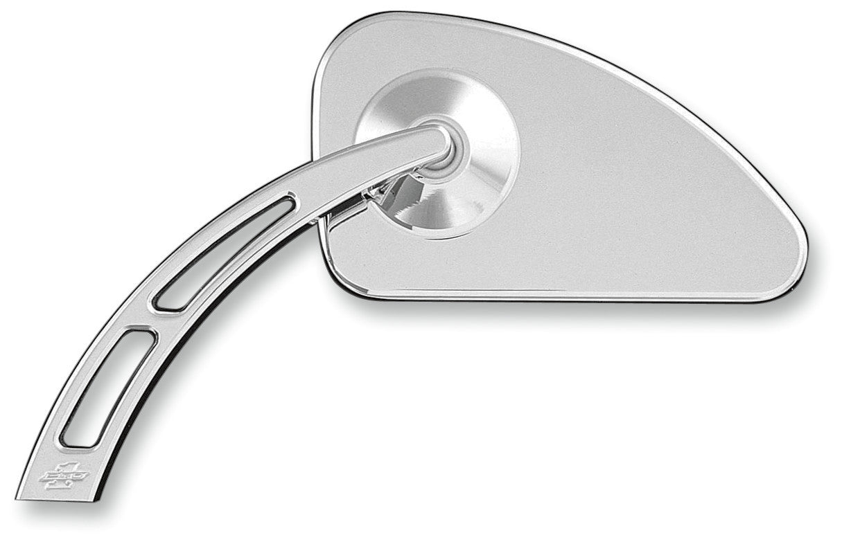 MIRROR TEAR DROP CUTOUT STEM SMTH CHR L