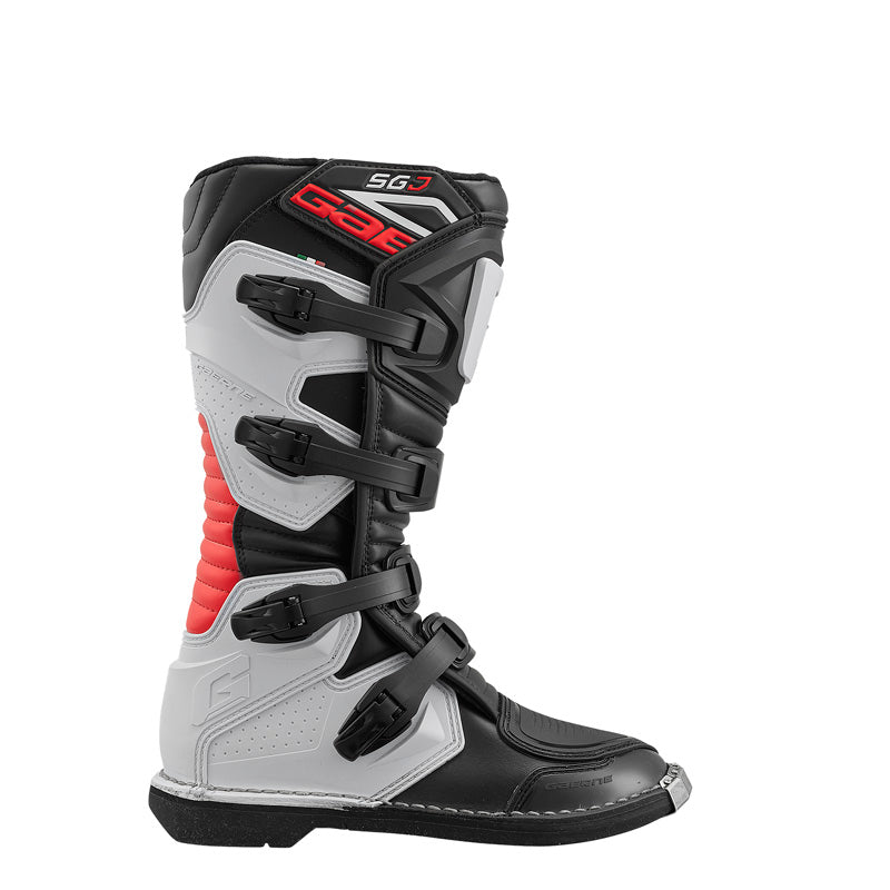 @SG-J JUNIOR MX BOOTS - BLACK/WHITE/RED (36)