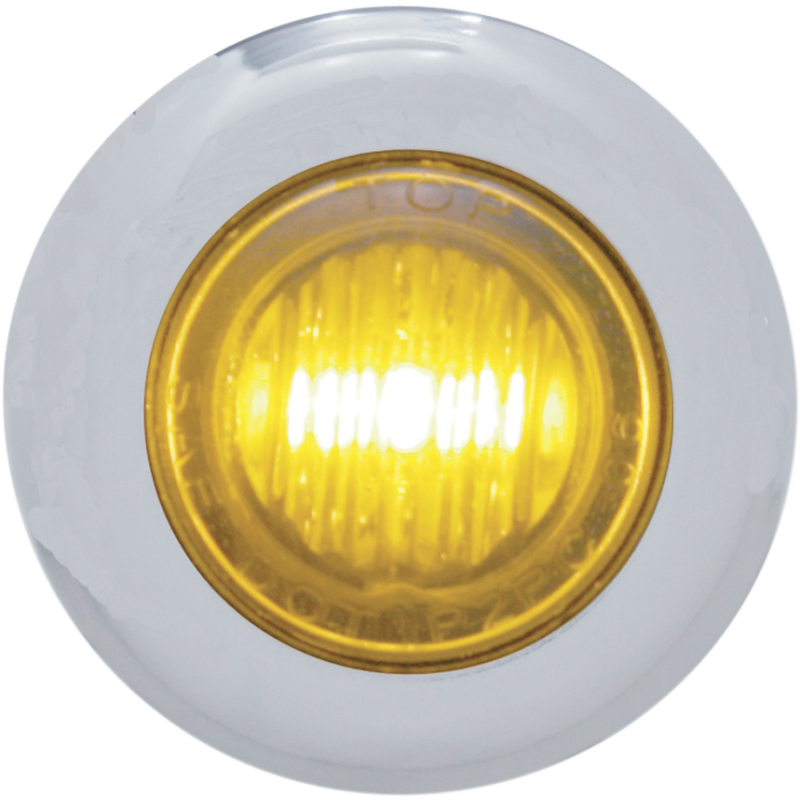 3 AMBER LED 1-1/8" MINI MARKER S/S