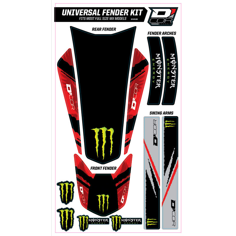 UNIVERSAL FENDER TRIM KIT, RED MONSTER